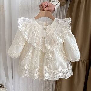 Ivory Lace Ruffle Baby Dress Top